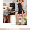 Fashion Solid Color V-neck Home Nightgown Women's Backless Cross Suspender Skirt Butterfly Decoration Simulation Silk Thin Dress