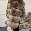 2025 MAOMAOKONG Natural Real Fox Fur Coat Women Winter Long Sleeve Luxury Raccoon Fur Jackets Thick Top Female Furry Coat Vest