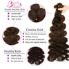 #4 Dark Brown Body Wave Bundles 1/3PCS 100% Human Hair Bundles 18-30 Inches Remy Hair Extensions For Women Brazilian Double Draw