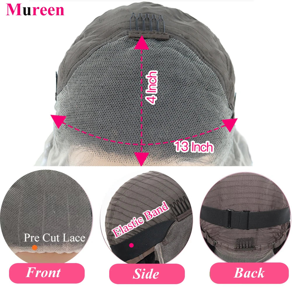 250% Density 13x6 Body Wave Lace Front Wigs Human Hair Pre Plucked 13x4 HD Transparent Lace Frontal Wigs Human Hair for Women