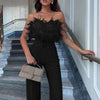 Elegant Solid High Jumpsuit For Woman Casual Long Pants 2023 Summer Sexy Club Bodysuits Evening Party Female Clothing Vintage