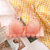 Plus Size Bra70-85 Wire Free Bras For Women Underwear Sexy Lace Brassiere Push Up Bralette Top Bra AB Cup Wireless Lingeries
