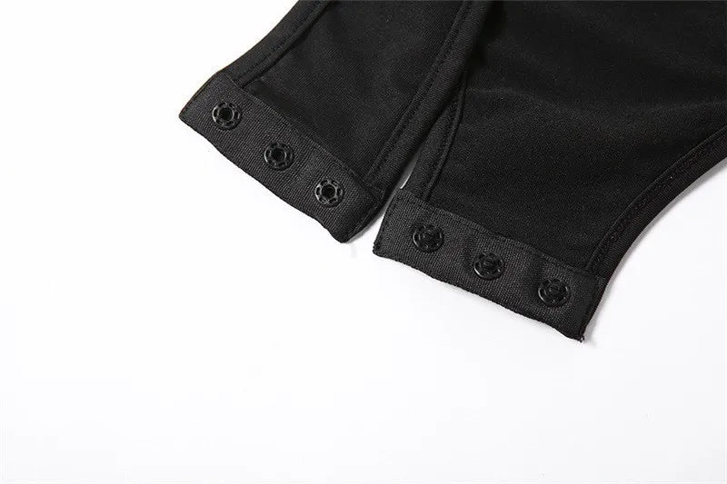 Streetwear Y2k Sexy Irregular Hollow Out Rompers Women's Bodysuits Fashion Long Sleeves Bodycon Tops Jumpsuits Party Clubwear
