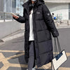 EVNISI Women Zipper Up Pockets Down Coat oversize Loose Coat Turtleneck Thicken Long Coat Women Casual Parkas 2024 Autumn Winter