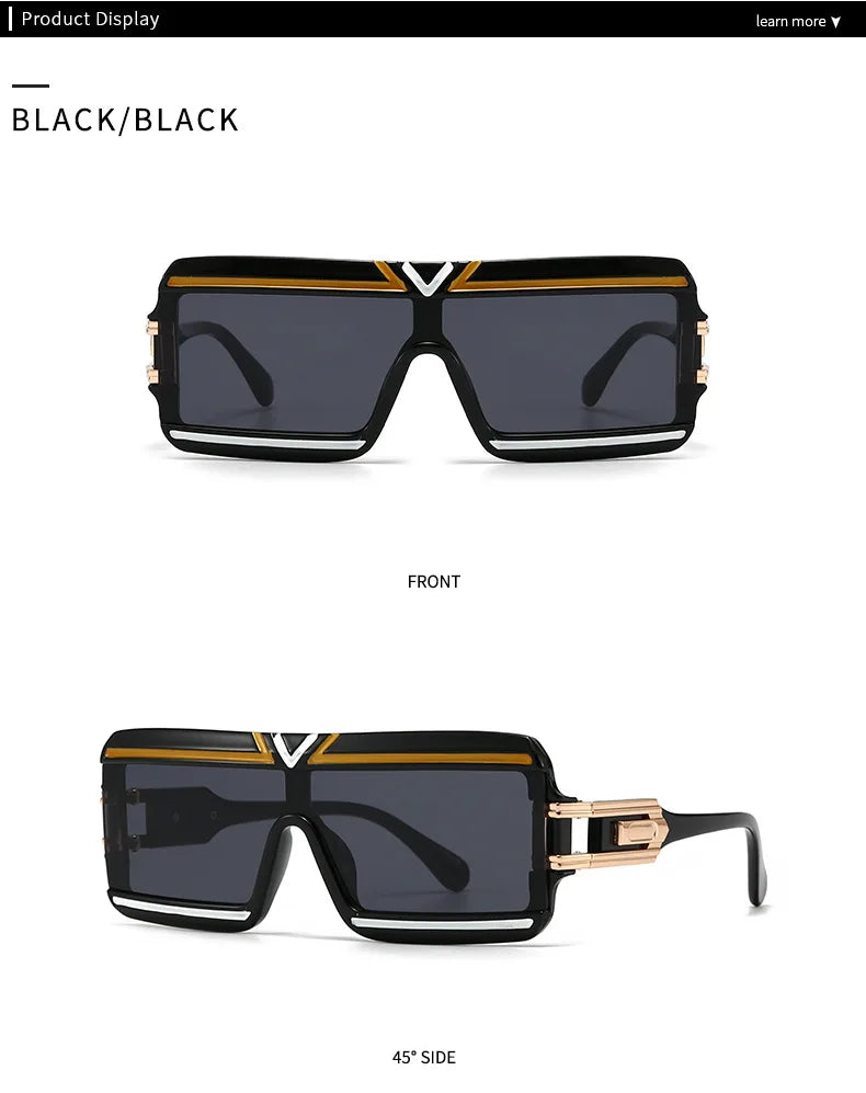 Modern Luxurious Sunglasses for Men Women Square Gradient Designer Unisex Brand Glasses Glamour Fashion Shades UV400