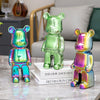 20/28/35cm Aesthetic Bear Figure Stautes Ceramics Violent Bear Figurines Sculptures Decor Luxury Room Decorations Home Ornament