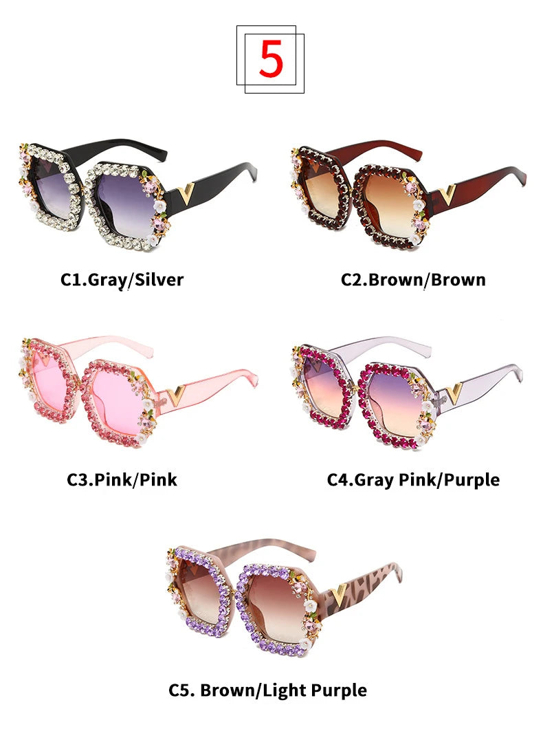 Stylish Diamond Blingbling Sunglasses For Mens Women With Bee 2022 Luxury Brand Designer Rhinestone Sexy SunglassesWomen