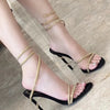 Star style Luxury Crystal Snake Coiled Women Sandals Sexy Stiletto High heels Gladiator Sandals Summer Fashion Party Prom Shoes