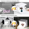 PULUZ 20cm Mini Folding Portable 550LM LED Light Photo Lighting Studio Shooting Tent Box Kit with 6 Colors Backdrops