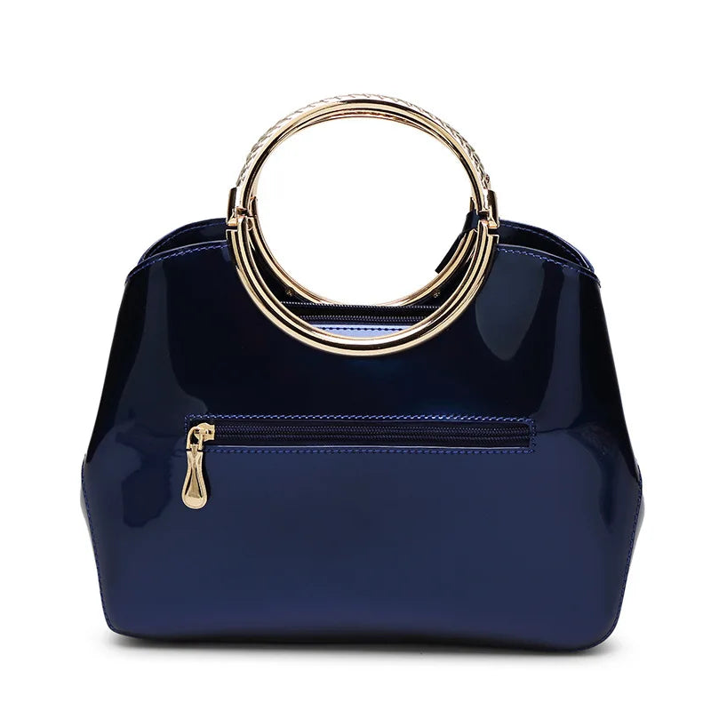 New European and American Fashion Foreign Trade Women'sShoulder Wedding Bag with Bright Surface Shoulder Handheld Bride Bag