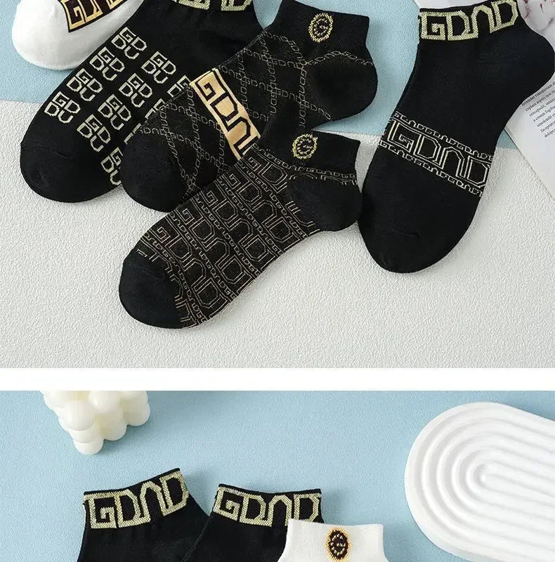 Men's Summer Socks Low-cut Absorbent Anti-odor Cotton Ankle Socks Pop-socks Moisture Absorbent Sweat-absorbent Short Tube