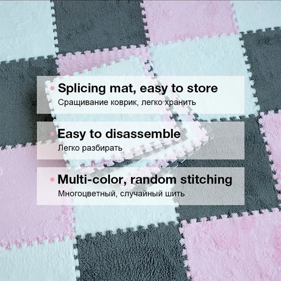 Eva Foam Puzzle Carpet Soft Plush Children's Mat Baby Toys Baby Play Mat  In Children's Room Keep Warm Playmat