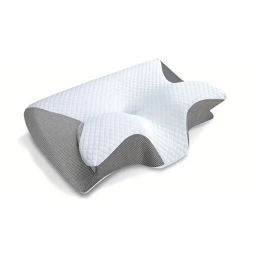 1 Stück Memory Foam Nackenstützkissen, 2-in-1 Ergonomisches Konturkissen für Nackenschmerzen, Konturierte Stützkissen, Nackenkissen