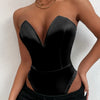 Jumpsuit Women Short Bodysuit smooth monkeys Lingerie Elegant Party overalls luxury Sexy Evening Dresses open back Off Shoulder