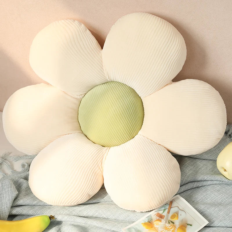 Stuffed Six Petal Flower Cushion Plush Pillow Toy Soft Cartoon Plant Stuffed Doll Chair Cushion Sofa Kids Lovers Birthday Gifts