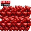 Red Heart Latex Balloon Inflatable Love Shaped Balloons Romantic Valentine's Day Birthday Wedding Party Decor Supplies Wholesale