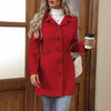 Autumn Winter New Mid-Length Elegant Woolen Coat Button Stand Collar Slim Fit Tweed Durable Fashionable Outerwear