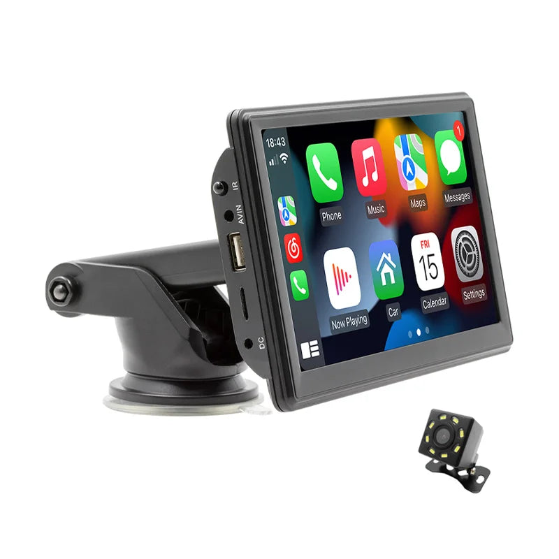 7" Screen Car Monitor Radio Wireless Carplay Android-Auto Bluetooth FM Transmitter Touch Screen Multimedia Video Player B500W