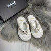 Advanced small fragrant style flip flops with diamond grid thick sole, women's outdoor wear, summer new fashion, casual sandals,