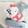 For Samsung Galaxy S24 S23 S22 S21 Ultra S20 FE Plus Hello Kitty Cat Phone Case So Cute 3D Cartoon Soft Silicone Cover Fundas