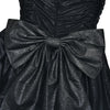 Fantoye Glitter Bright Silk Sparkling Bow Women Dress Apricot Spaghetti Strap Mini Dress Female Spring Slim Elegant Party Dress