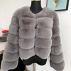 Damenmode Kunstpelzmantel superheiß Herbst Winter Damen kurze Kunstfuchsjacke flauschig hohe Qualität 7XL Damen Pelzmäntel