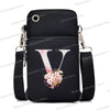 Women‘s Messenger Bag Small Handbag Crossbody Shoulder Wallet for Phone Sakura 26 Alphabet Print Coin Purse Ladies Card Holder