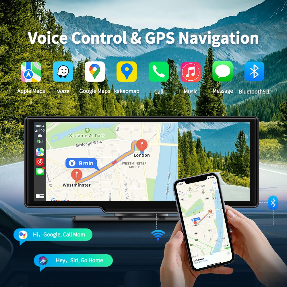 Imagebon Android 13 4G LTE 10.26 Inch Dash Cam Recorder 6+128G 8 Core ADAS Google Play GPS FM 24H Parking Monitor Mirror Video