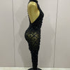 Luxury Sparkly Black Diamond Mesh See THhrough Jumpsuit Women Celebrate Birthday Sexy Dancer Nightclub Performance Stage Costume