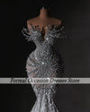 Luxury Lace Wedding Dresses Crystal Pearls See Through Princess Bridal Gowns Arabic Dubai Bata Novia Customized