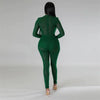 Sexy Mesh Patchwork Sheer Night Club Bodycon Jumpsuit for Women See Through One Piece Rompers Clubwear Party Birthday Outfits