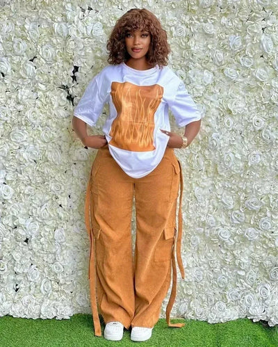 2-teiliges Damen-Set Dashiki Afrikanische Kleidung Sommer Herbst Neue Mode Kurzarm-Oberteil und Hosenanzug Party Lady Matching Sets
