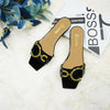 Plus size 35-44 leather slippers women's luxury party shoes square toe fishmouth shoes outdoor beach flip-flops in summer