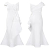 Elegant Dresses for Women One Shoulder Sleeveless Ruffles Mermaid Floor Length Luxury Birthday Party Dinner Vestidos Mujer Dress