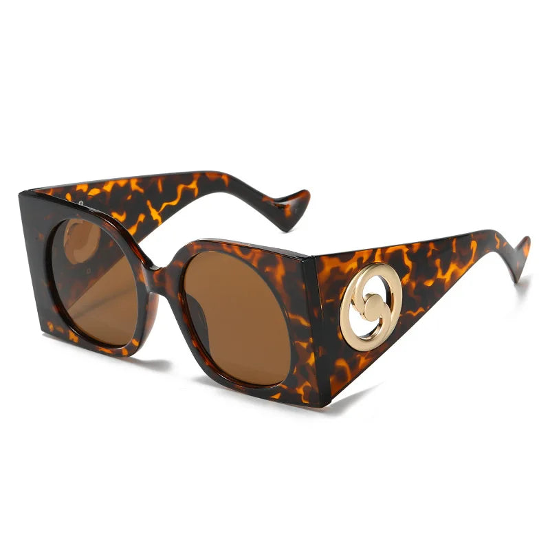 Colorful Square Sunglasses Women Men Two Color Frame Travel Sun Glasses Female Shades UV400 Male Gafas Oculos Brand Luxury