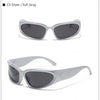 Designer y2k UV400 Mirrored Sunglasses Women White Sun Glasses Men Hispter Sport Driving Cycling Ladies Shades 2023 gafas de sol
