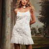 Elegant Womens White Floral Chic Mini Dress Patchwork Pleated Short Dresses Casual Black Evening Party Dresses Birthday Summer