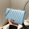 Fashionable Mini Quilted Embossed Chain Shoulder Bag Simple And Versatile Diagonal Crossbody Bag For Women Square Handbag