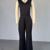 Two Piece Sets Women Pant Set Sleeveless V Neck Casual Pants Y2k Tops Wide Leg Long Pants High Waist Elegant Party Streetwear