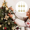 Gold Glitter Star Ornaments Christmas Tree Hanging Pendant 2024 Christmas Decorations for Home Navidad New Year Party DIY Gift