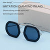 Oversized Luxury Diamond Shiny Sunglasses Women Irregular Round Crystal Sun Glasses Men UV400 Shades Eyewear Polygonal Sunglass