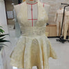 Women Halter Neck Short Dress Summer Jacquard Big Bow Backless Bandage Elegant Evening Party Dresses for Cocktail Prom Wedding