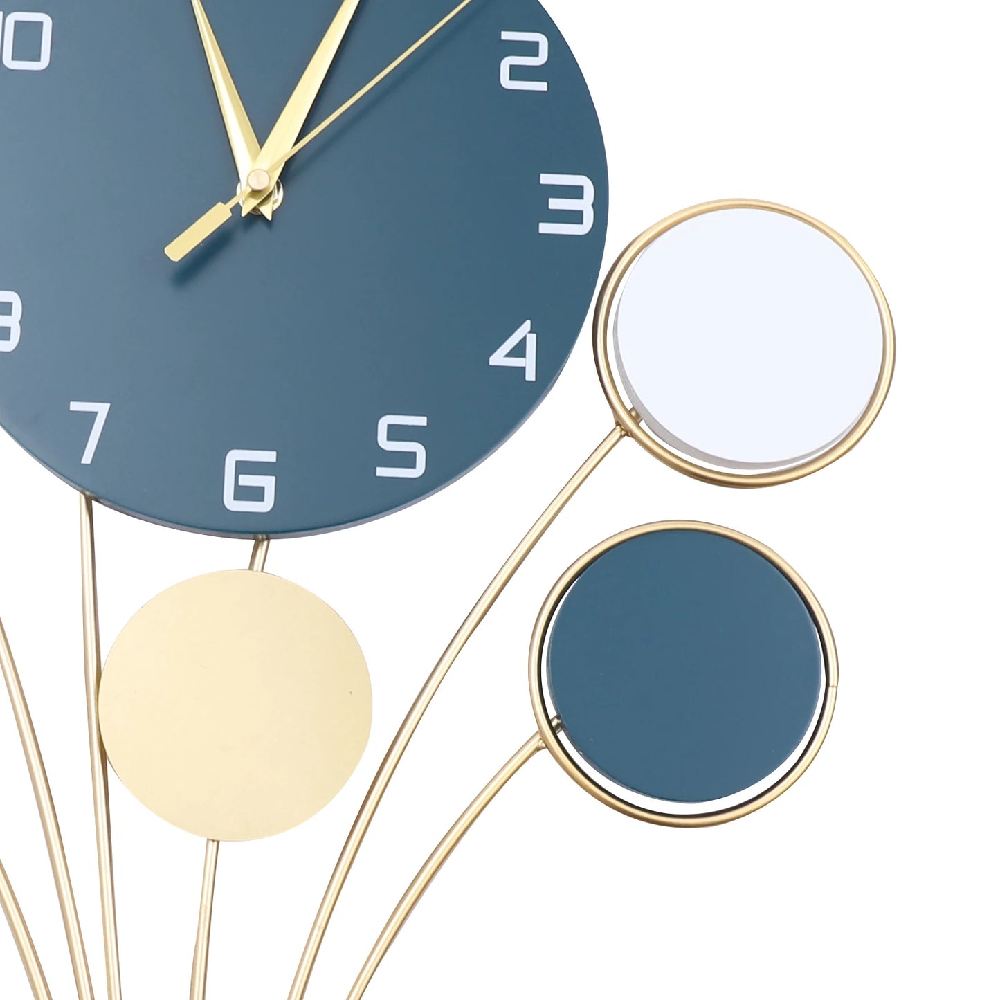Large Wall Clock Without Drilling Battery Operated Silent, Hot Air Balloon Decor, Simple Clock