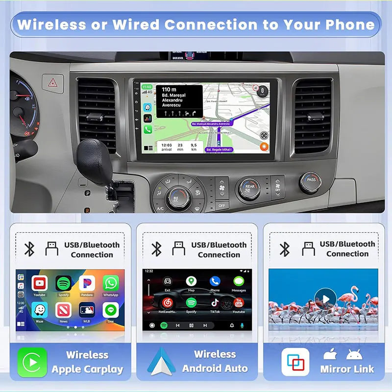 Android 14 Carplay Auto Car Radio GPS For Toyota Raize 1 2019 - 2023 For Daihatsu Rocky 2 2019 - 2021 RHD Stereo Player Video BT