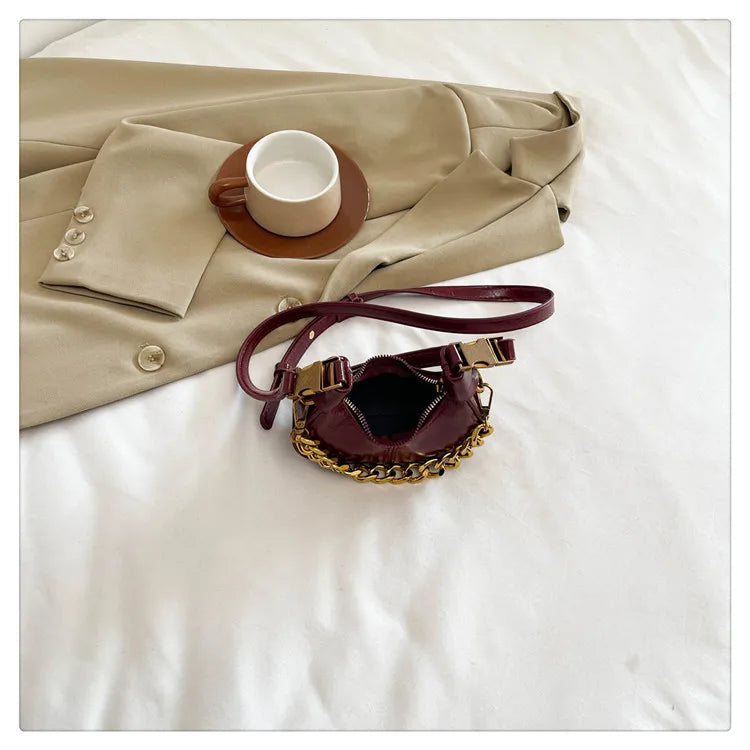 2024 Autumn Winter Mini Crossbody Bags For Women Luxury Half Moon Handbags For Ladies Purse Handle Bags Female Small Bag