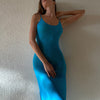 Mesh See Through Backless Spaghetti Strap Dresses Sexy Leopard Print Backless Midi Dress Cover-Ups Summer Boho Beach Holiday