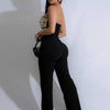 Women Summer Strapless Jumpsuit Sexy One Piece Outfits Cut Out Waist Party Jumpsuit Clothing Lady Full Length Backless Jumpsuits