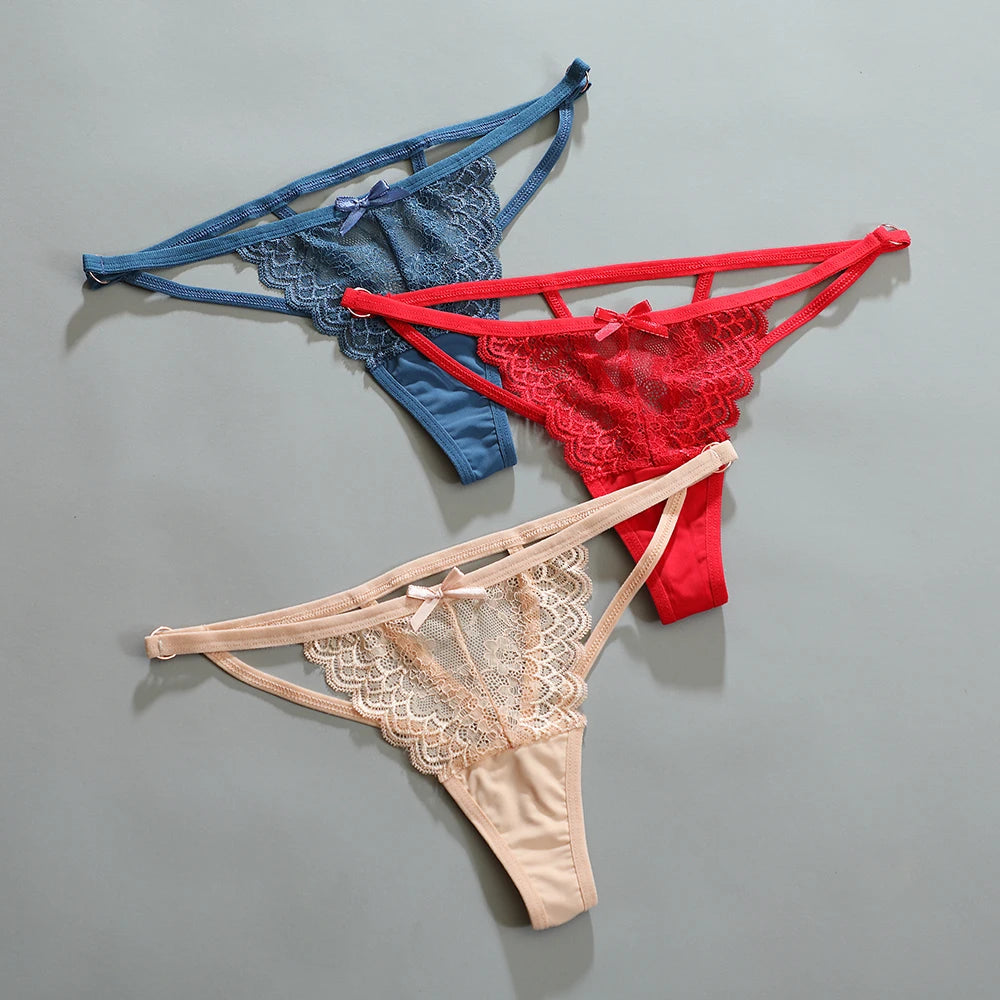 Sexy Lace Panties Women Low-waist Underwear Thong Ladies Lingerie Temptation Intimates Seamless Femlae Lingerie