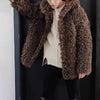 Winter New Men's Solid Color Faux Fur Long-Sleeved Jacket Korean Retro Fashion Trend Street Casual Loose Simple Niche Men's Top