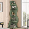 Tribesigns Corner Shelf, Modern 5-Tier Wall Corner Bookshelf, Stylish Corner Small Bookcase Storage Rack Plant Stand